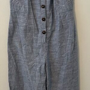 Striped Blue Button-Down Dress